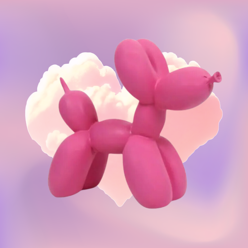 Balloon Dog - цикламена фигура