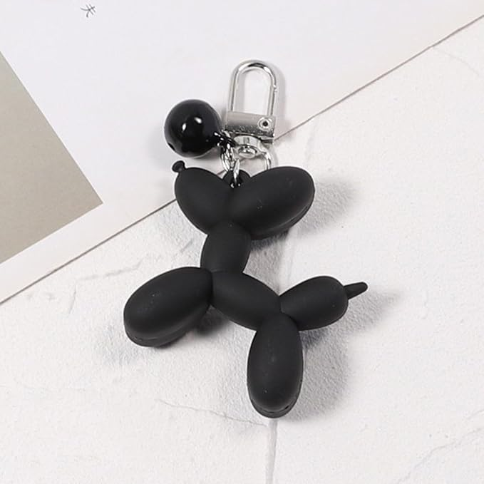 Balloon Dog Ключодържател Черен със звънче