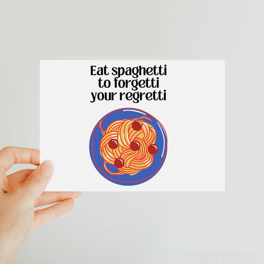 Eat Spaghetti картичка